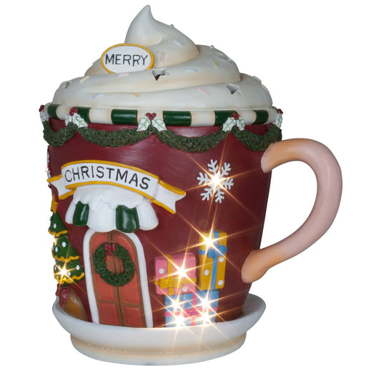 XXL LED Weihnachtstasse Weihnachtshaus 31cm