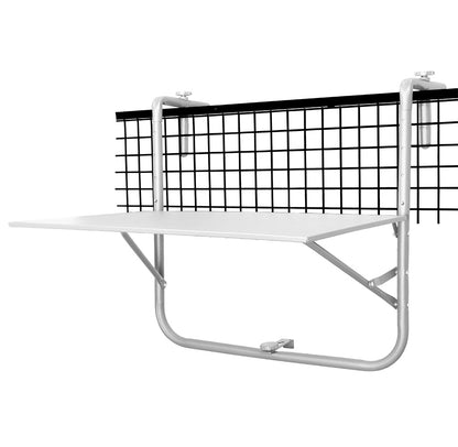 Balkontisch Klappbar 60x40cm Campingtisch weiß