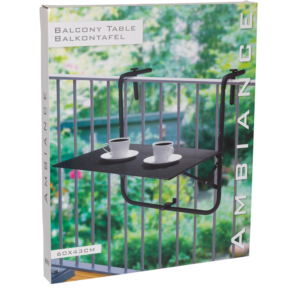 campingtisch anthrazit Klappbarer Balkontisch 60x40cm