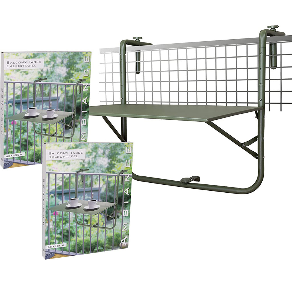 Balkontisch Klappbar 60x40cm Campingtisch grün