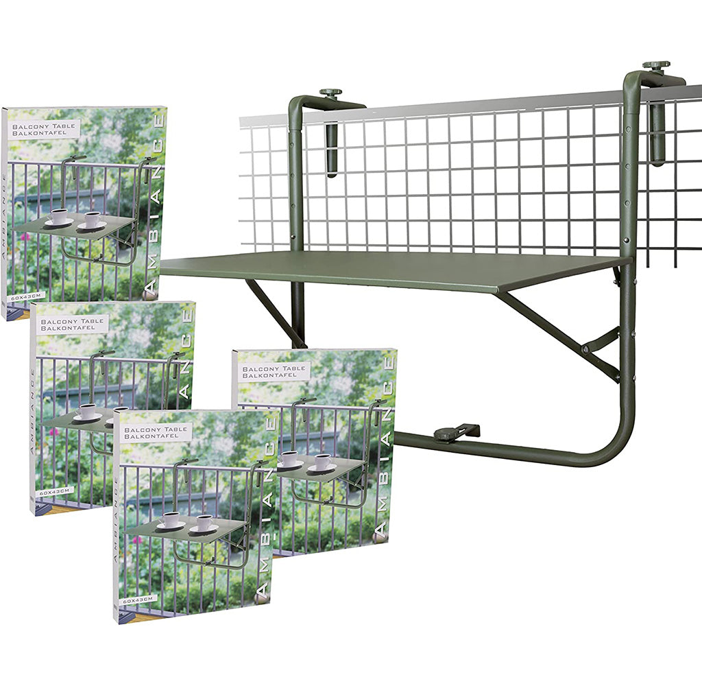 Balkontisch Klappbar 60x40cm Campingtisch grün