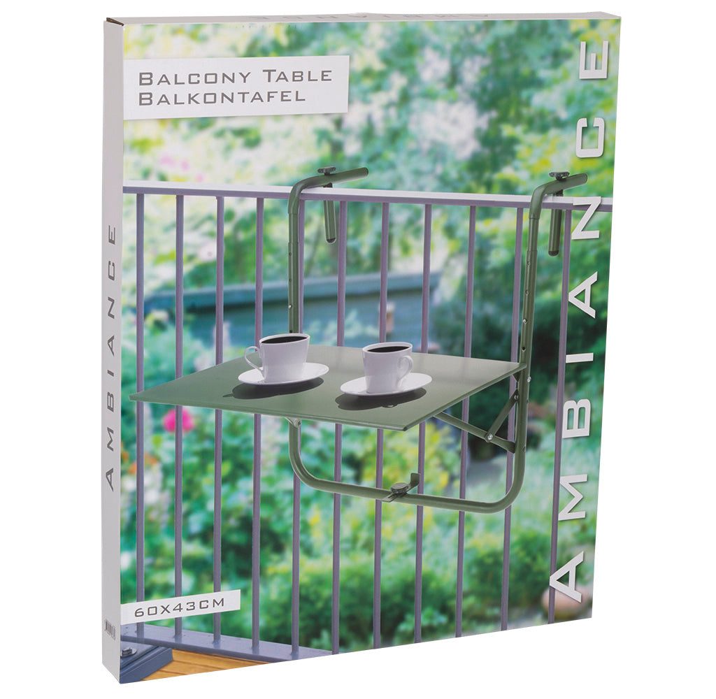 Balkontisch Klappbar 60x40cm Campingtisch grün