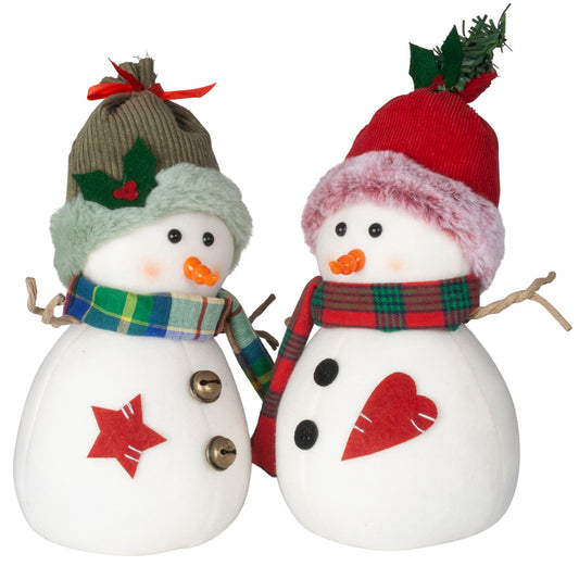 Schneemann 24cm stehend, Pärchen, 2 Stück