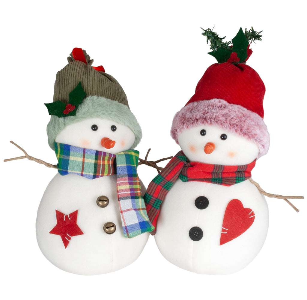 Schneemann 32cm stehend, Pärchen, 2 Stück