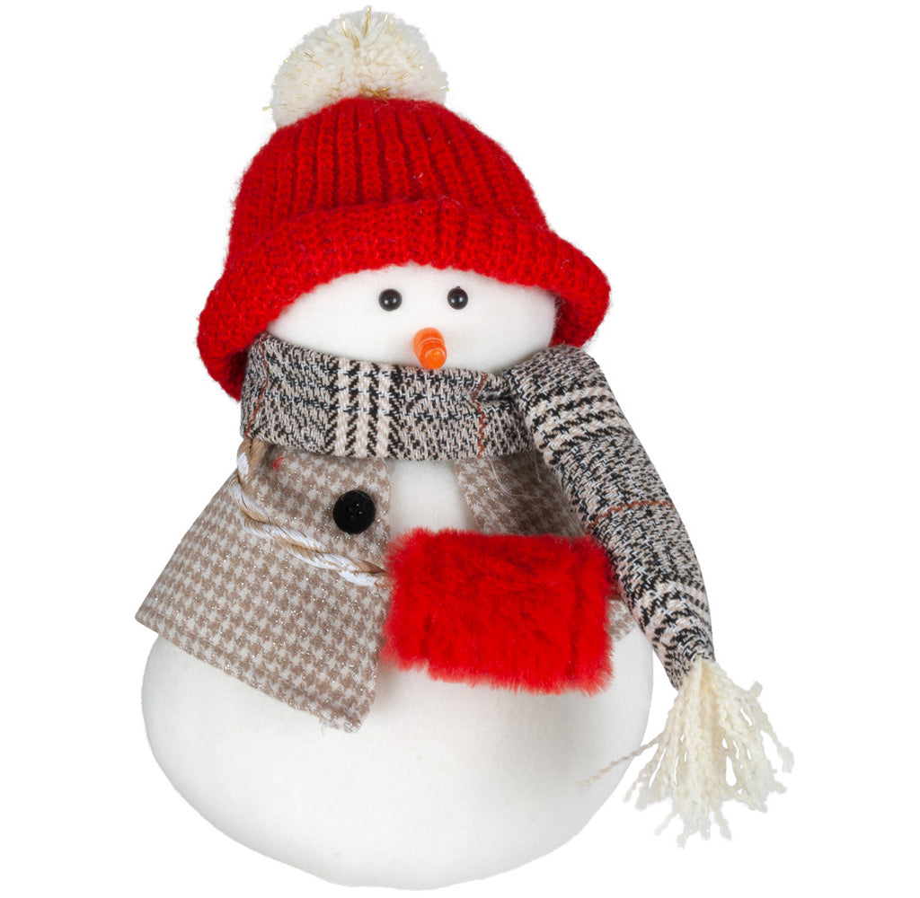 Schneemann 25cm sitzend, Pärchen, 2 Stück