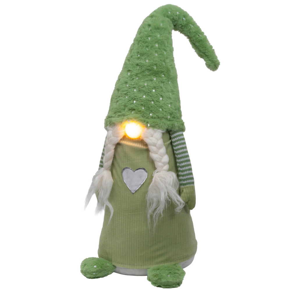 Wichtel mit LED 45cm stehend, Pärchen, 2 Stück