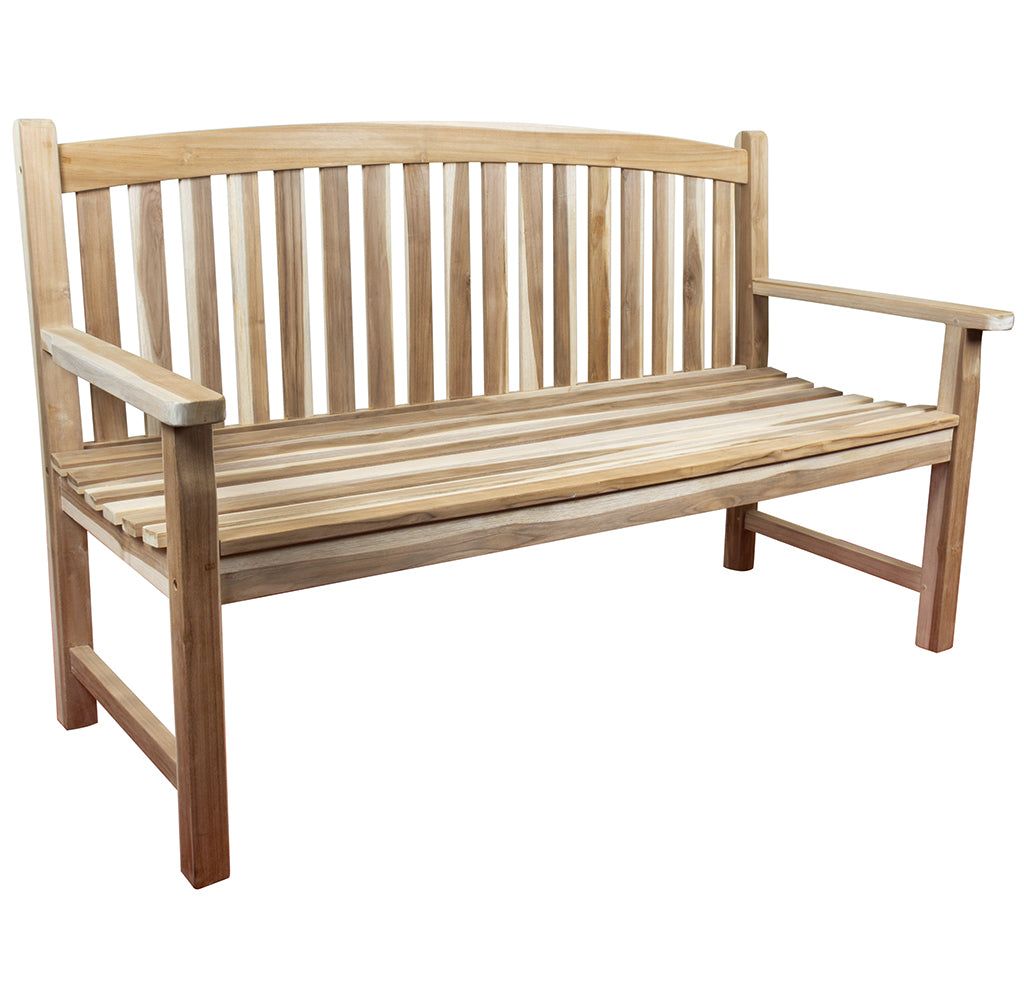Teak Gartenbank Curve 150cm 3-Sitzer