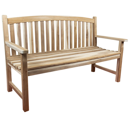 Teak Gartenbank Curve 150cm 3-Sitzer