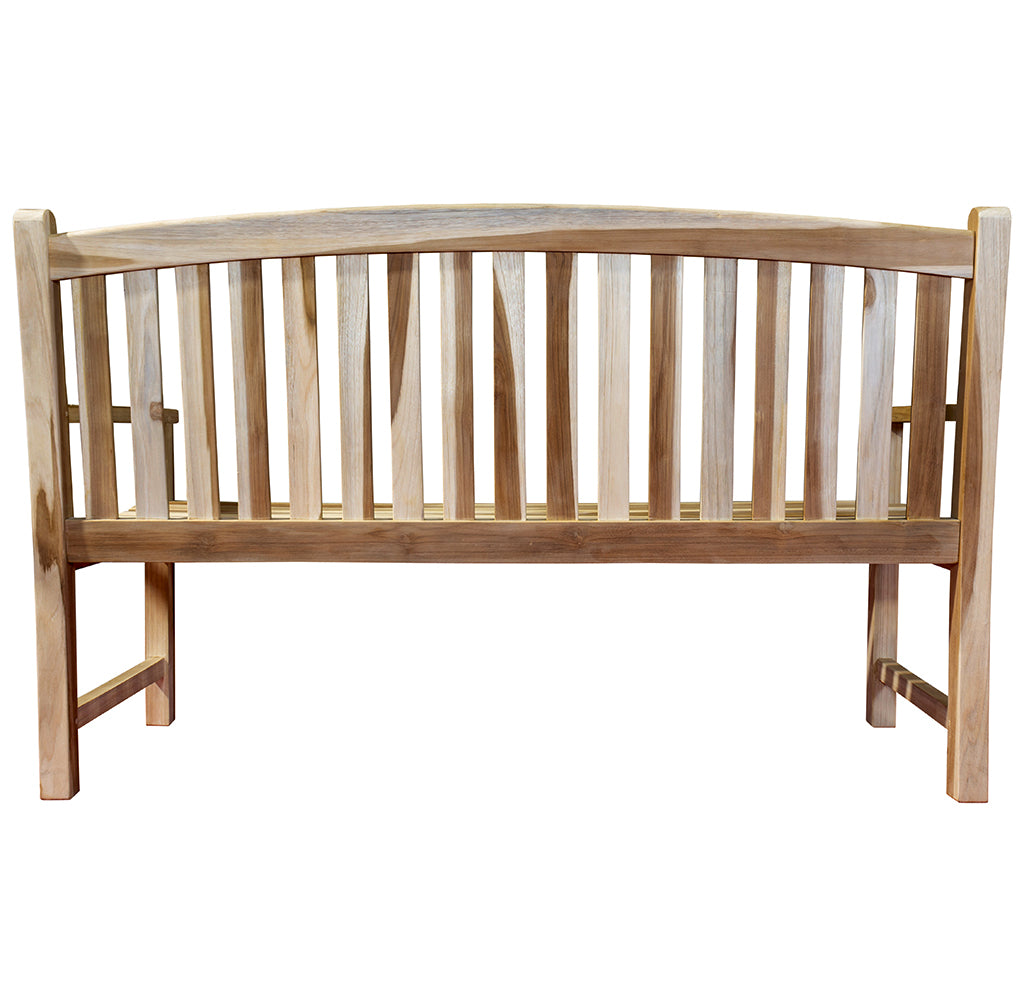 Teak Gartenbank Curve 150cm 3-Sitzer