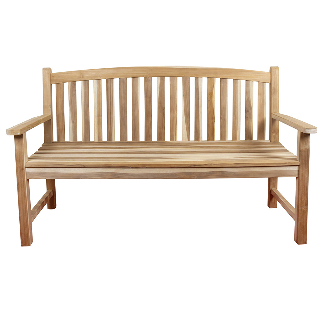 Teak Gartenbank Curve 150cm 3-Sitzer