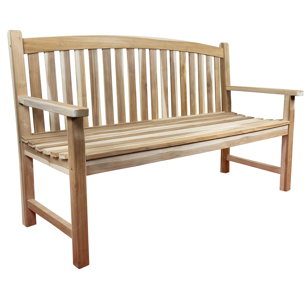 Teak Gartenbank Curve 150cm 3-Sitzer
