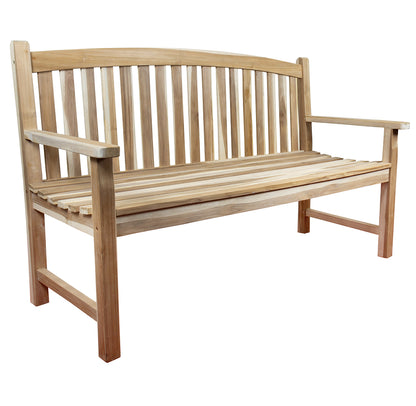 Teak Gartenbank Curve 150cm 3-Sitzer