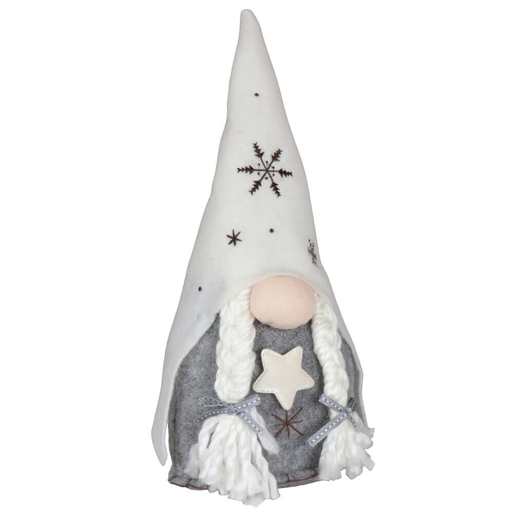 Wichtel mit LED 22cm (37cm) sitzend, 2 Stück