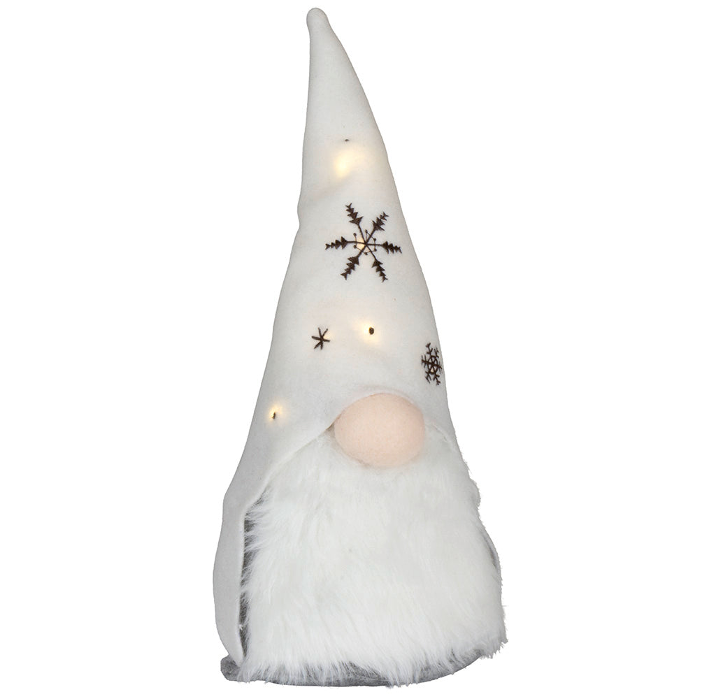 Wichtel mit LED 22cm (37cm) sitzend, 2 Stück
