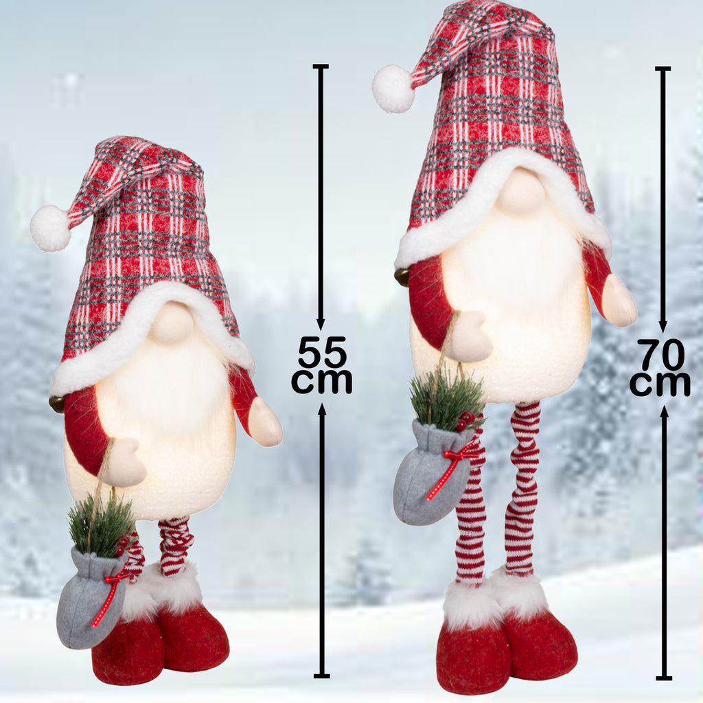 Wichtel mit LED ausziehbar 55-70cm (70-85cm) 2 Stück