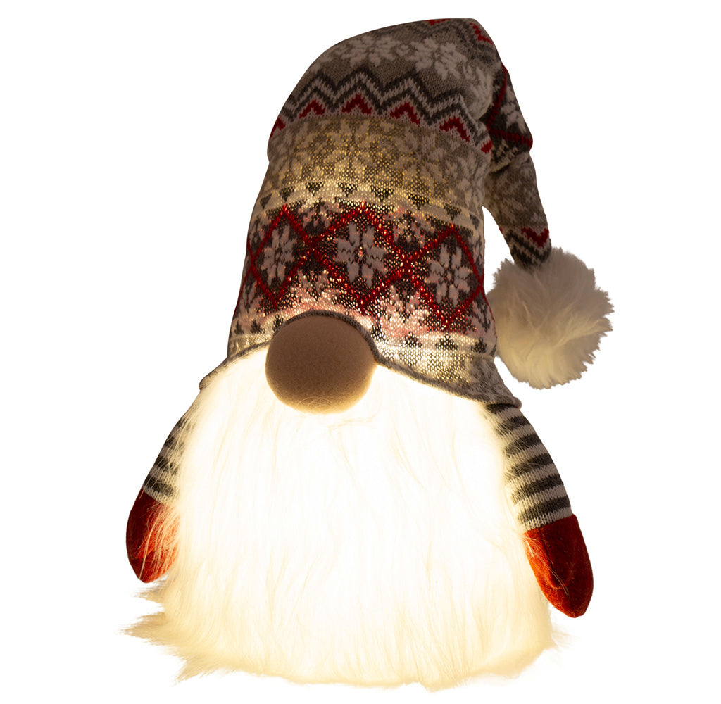 Wichtel mit LED 35cm (60cm) sitzend, 2 Stück