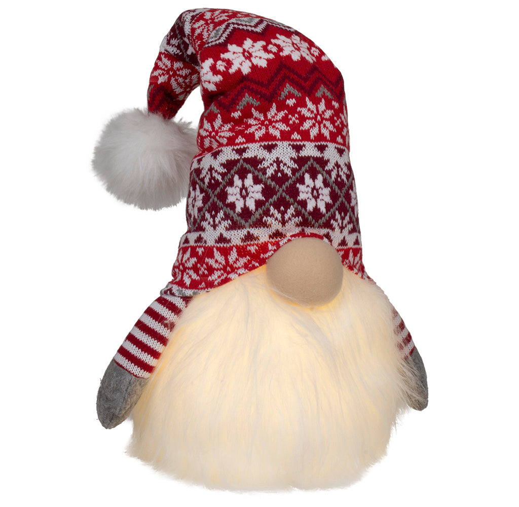 Wichtel mit LED 35cm (60cm) sitzend, 2 Stück