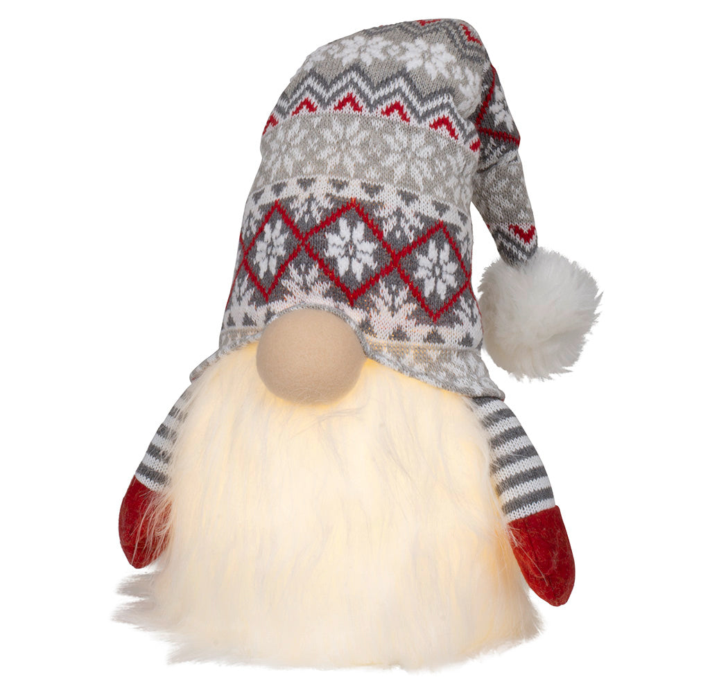 Wichtel mit LED 35cm (60cm) sitzend, 2 Stück