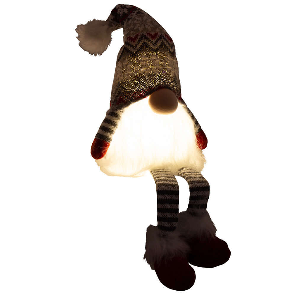 Wichtel mit LED 24cm (57cm) Kantenhocker, 2 Stück