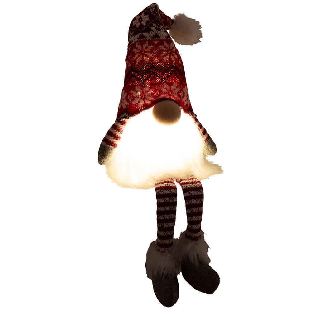 Wichtel mit LED 24cm (57cm) Kantenhocker, 2 Stück