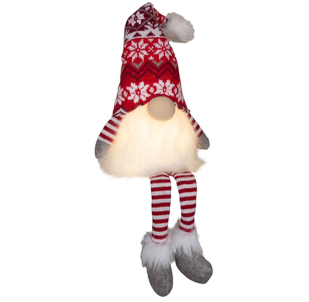 Wichtel mit LED 24cm (57cm) Kantenhocker, 2 Stück