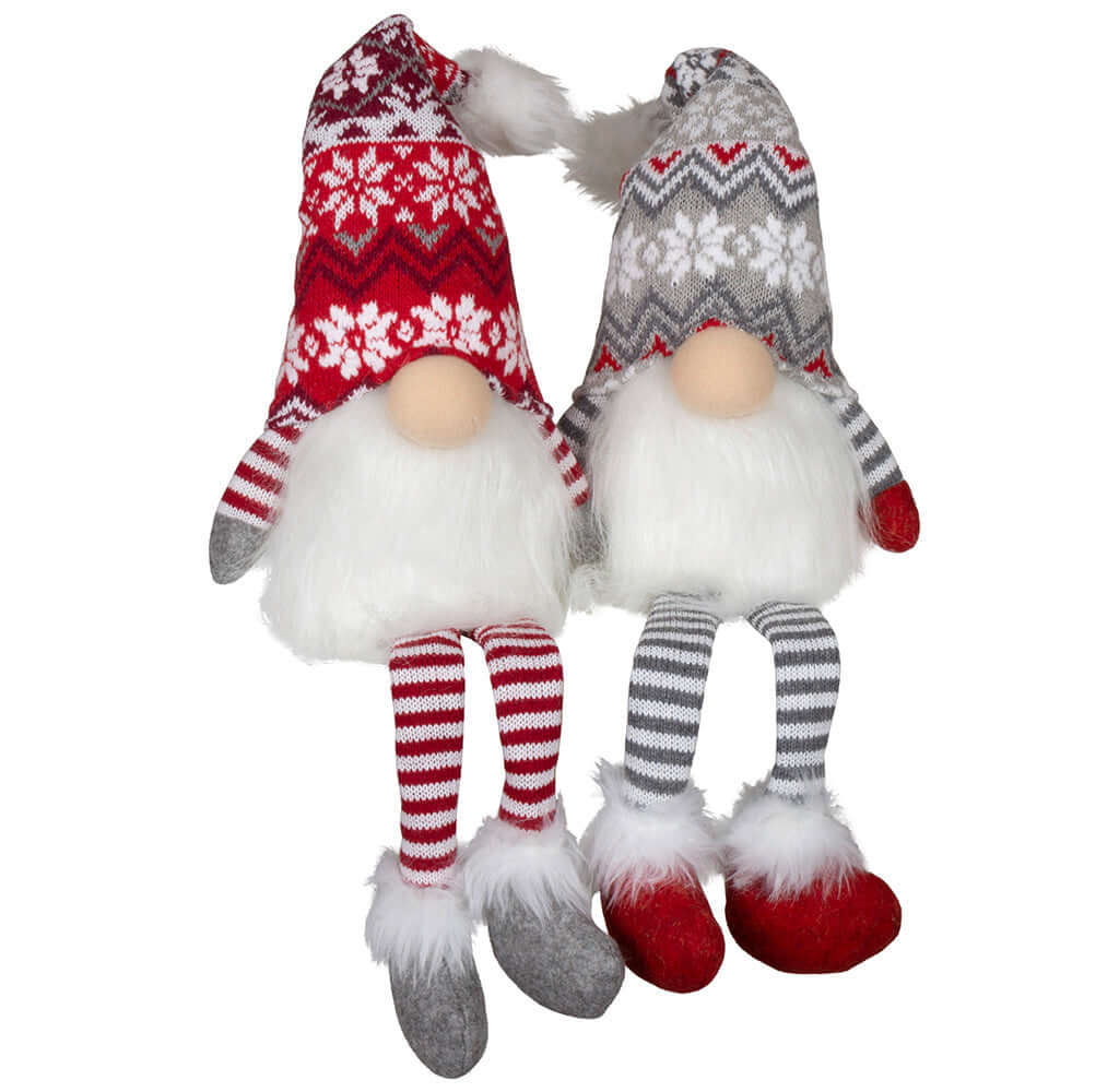 Wichtel mit LED 24cm (57cm) Kantenhocker, 2 Stück