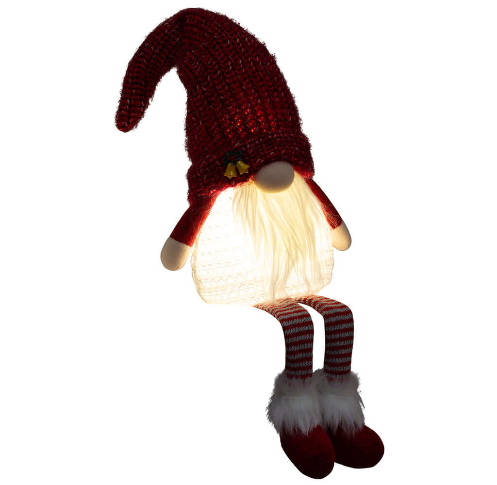 Wichtel mit LED 30cm (70cm) Kantenhocker, 2 Stück