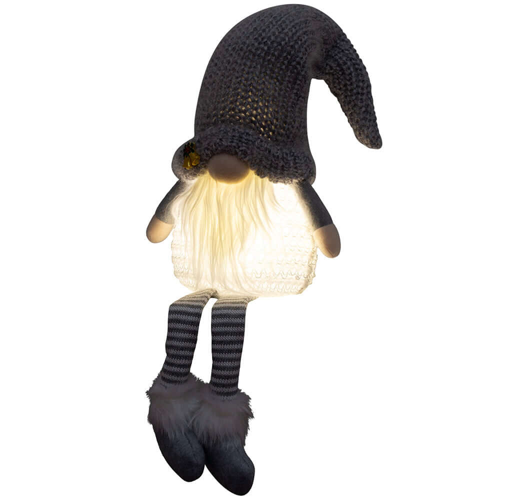 Wichtel mit LED 30cm (70cm) Kantenhocker, 2 Stück