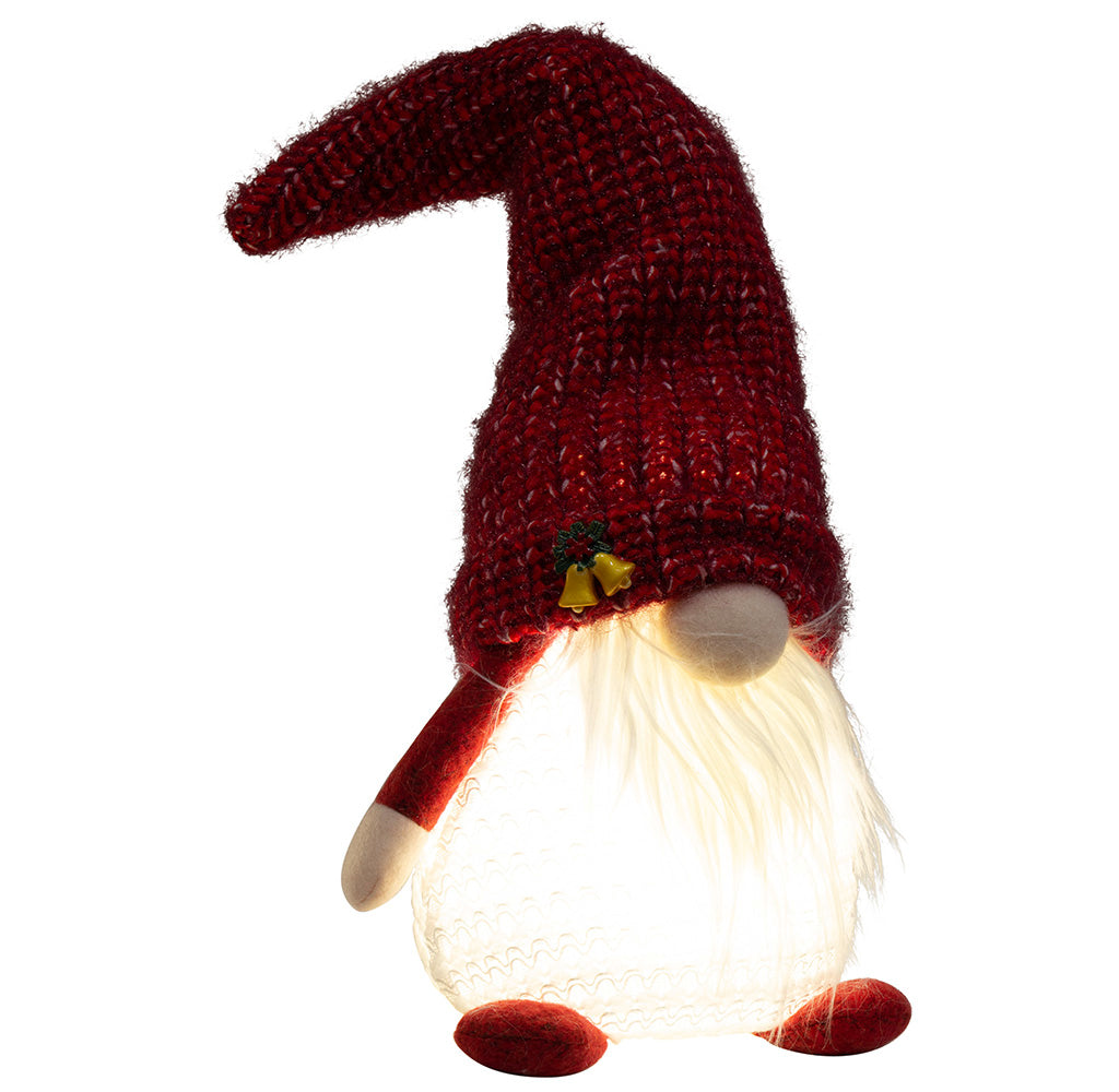 Wichtel mit LED 31cm (45cm) sitzend, 2 Stück