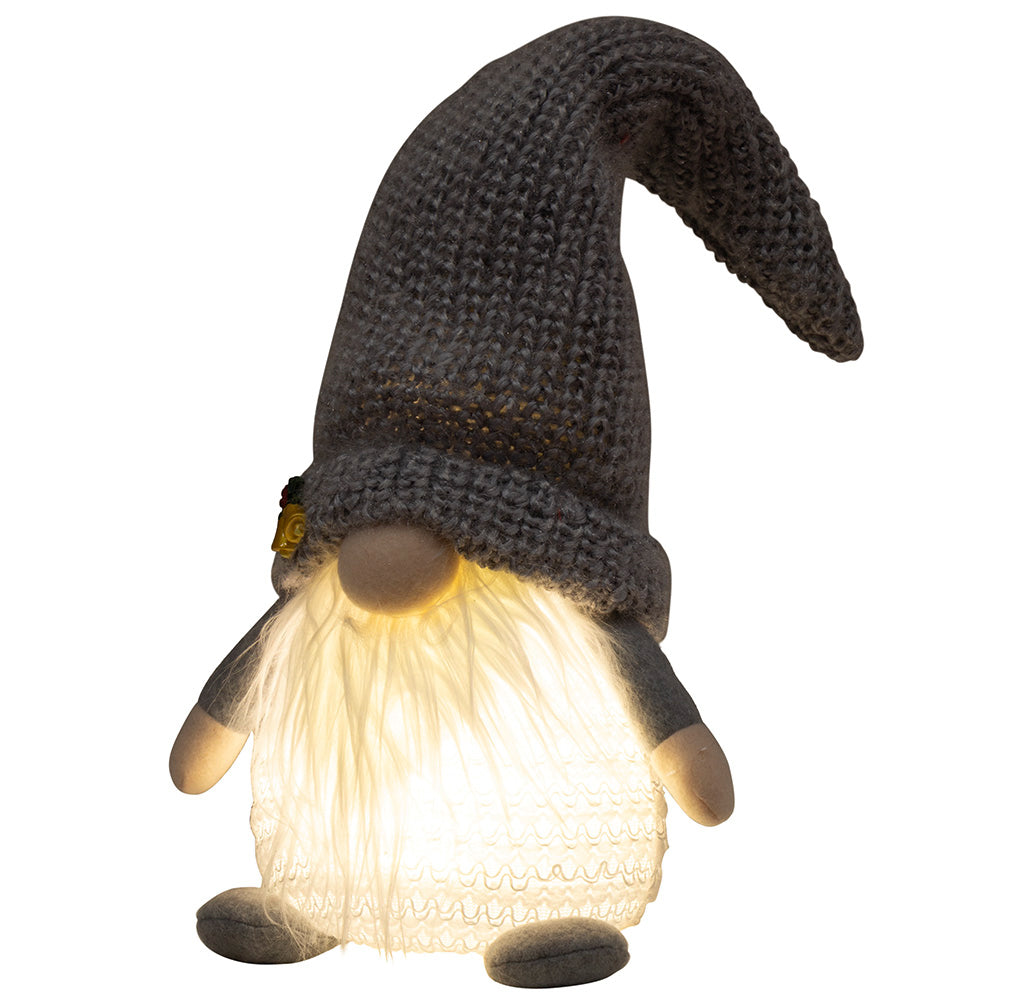 Wichtel mit LED 31cm (45cm) sitzend, 2 Stück