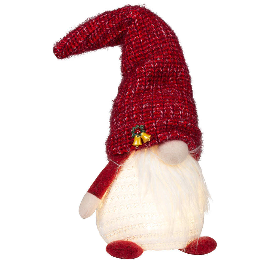 Wichtel mit LED 31cm (45cm) sitzend, 2 Stück