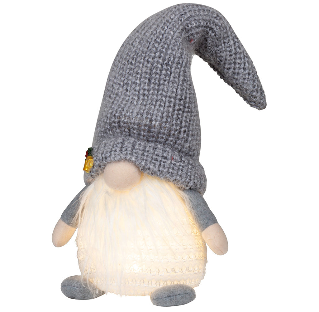 Wichtel mit LED 31cm (45cm) sitzend, 2 Stück