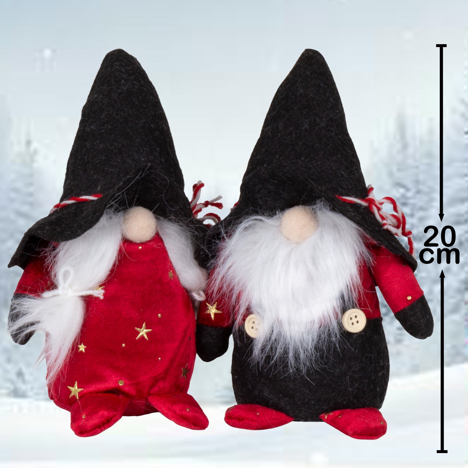 Wichtel 20cm sitzend, Pärchen, 2 Stück