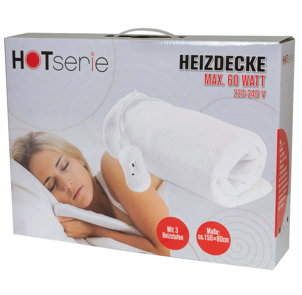 elektrische Heizdecke 150x80cm - 3 Wärmestufen