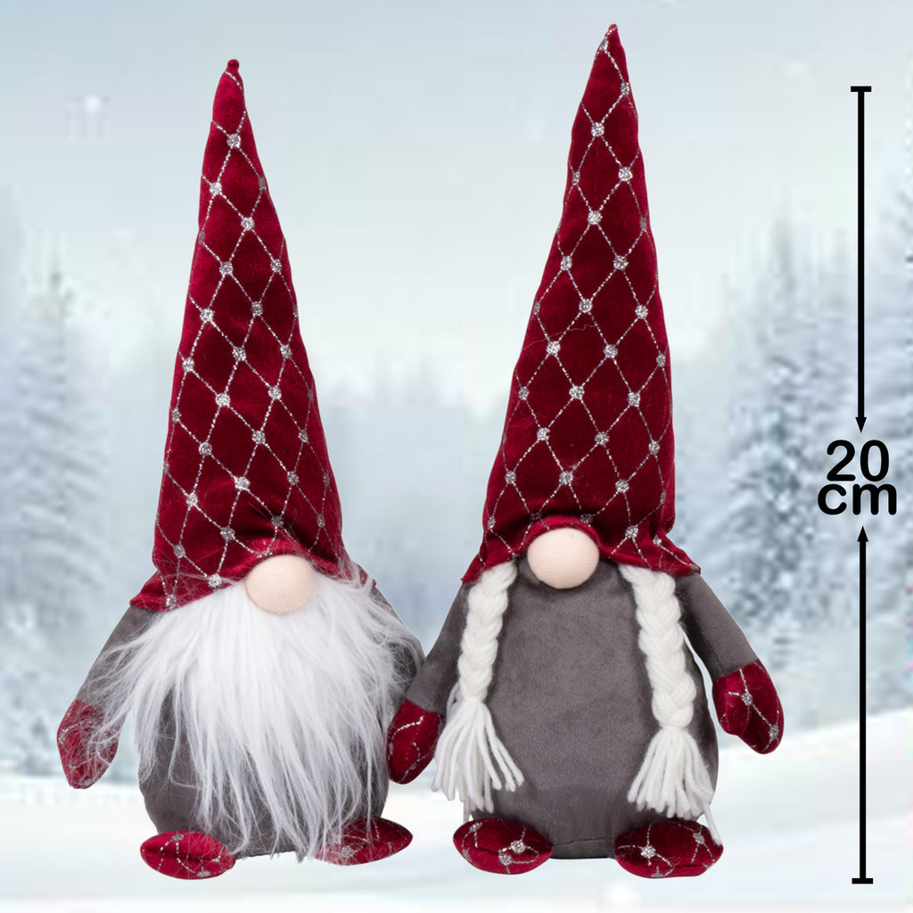 Wichtel 20cm (35cm) sitzend, Pärchen, 2 Stück