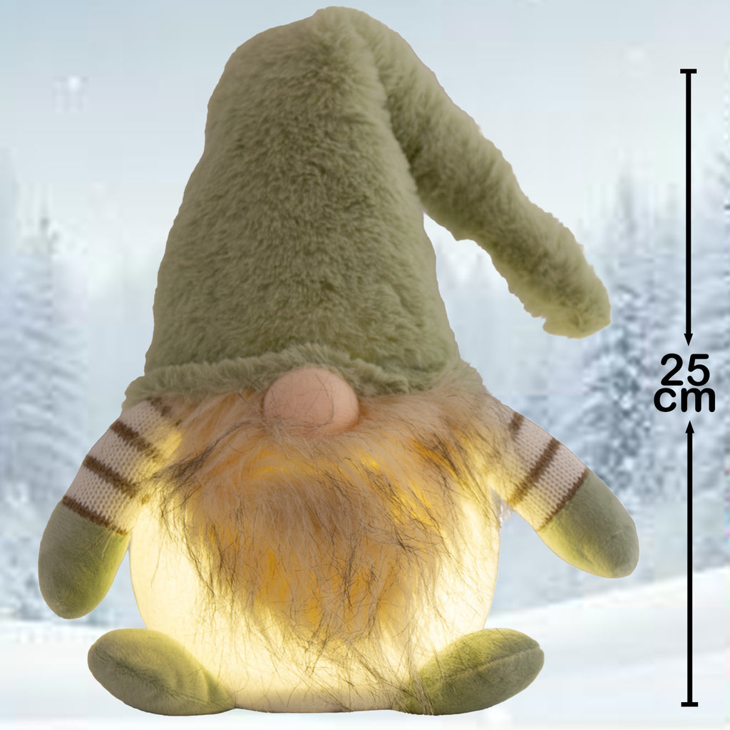 Wichtel mit LED 25cm (43cm) sitzend