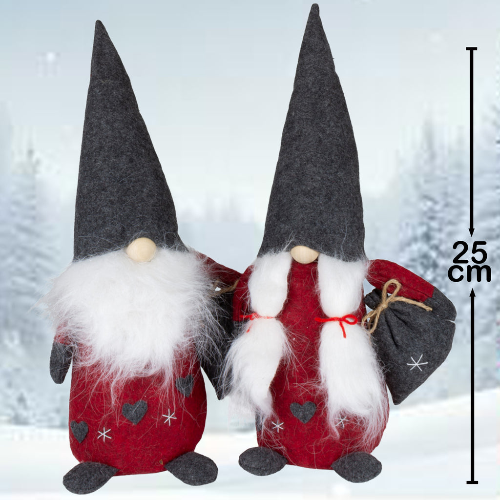 Wichtel 25cm (40cm) sitzend, Pärchen, 2 Stück