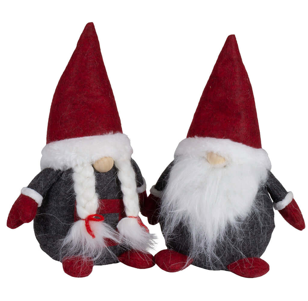 Wichtel 17cm (23cm) sitzend, Pärchen, 2 Stück