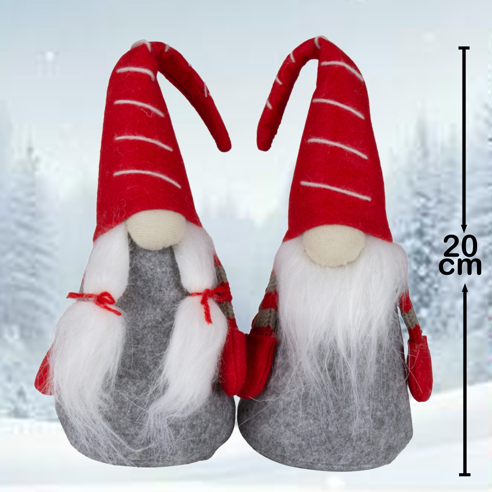 Wichtel 20cm (29cm) sitzend, Pärchen, 2 Stück