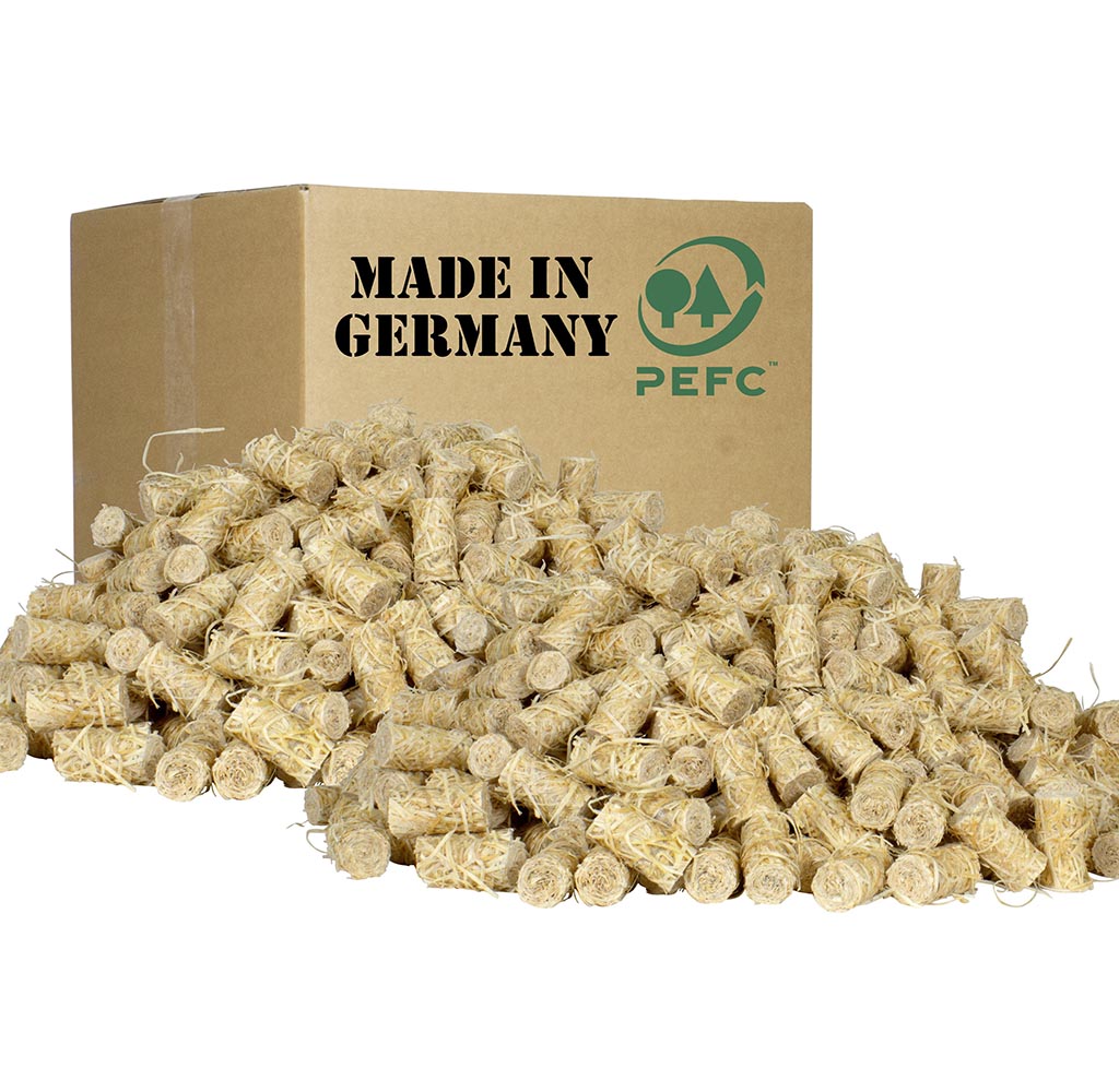 10kg Öko-Holzwolle Vorrat Kaminanzünder Grillanzünder Sparpack