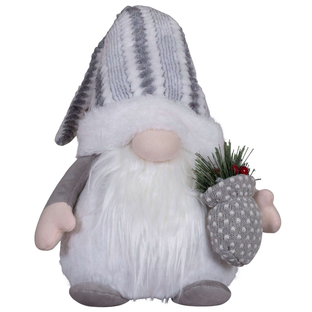 Wichtel mit LED 32cm (58cm) sitzend, 2 Stück