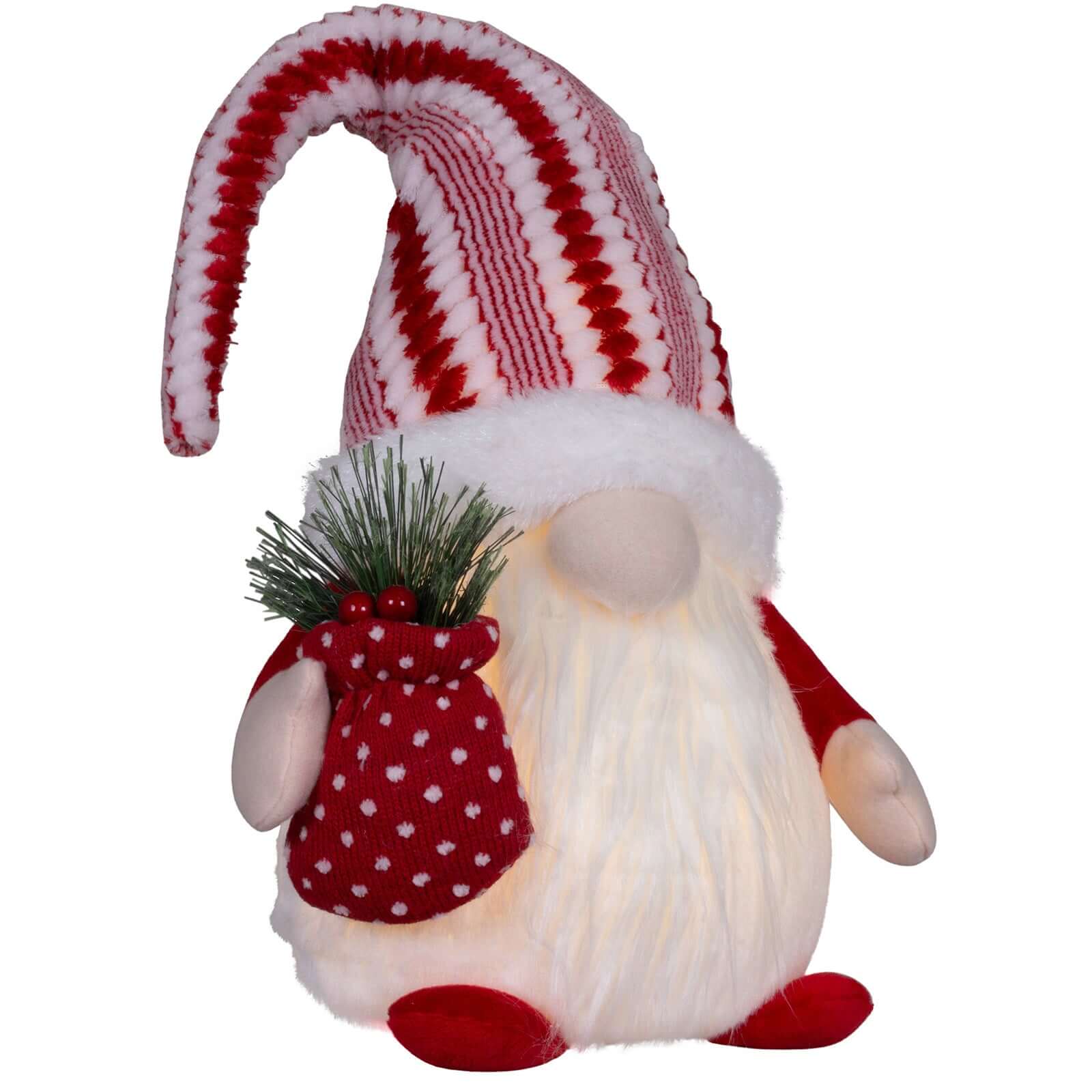 Wichtel mit LED 32cm (58cm) sitzend, 2 Stück