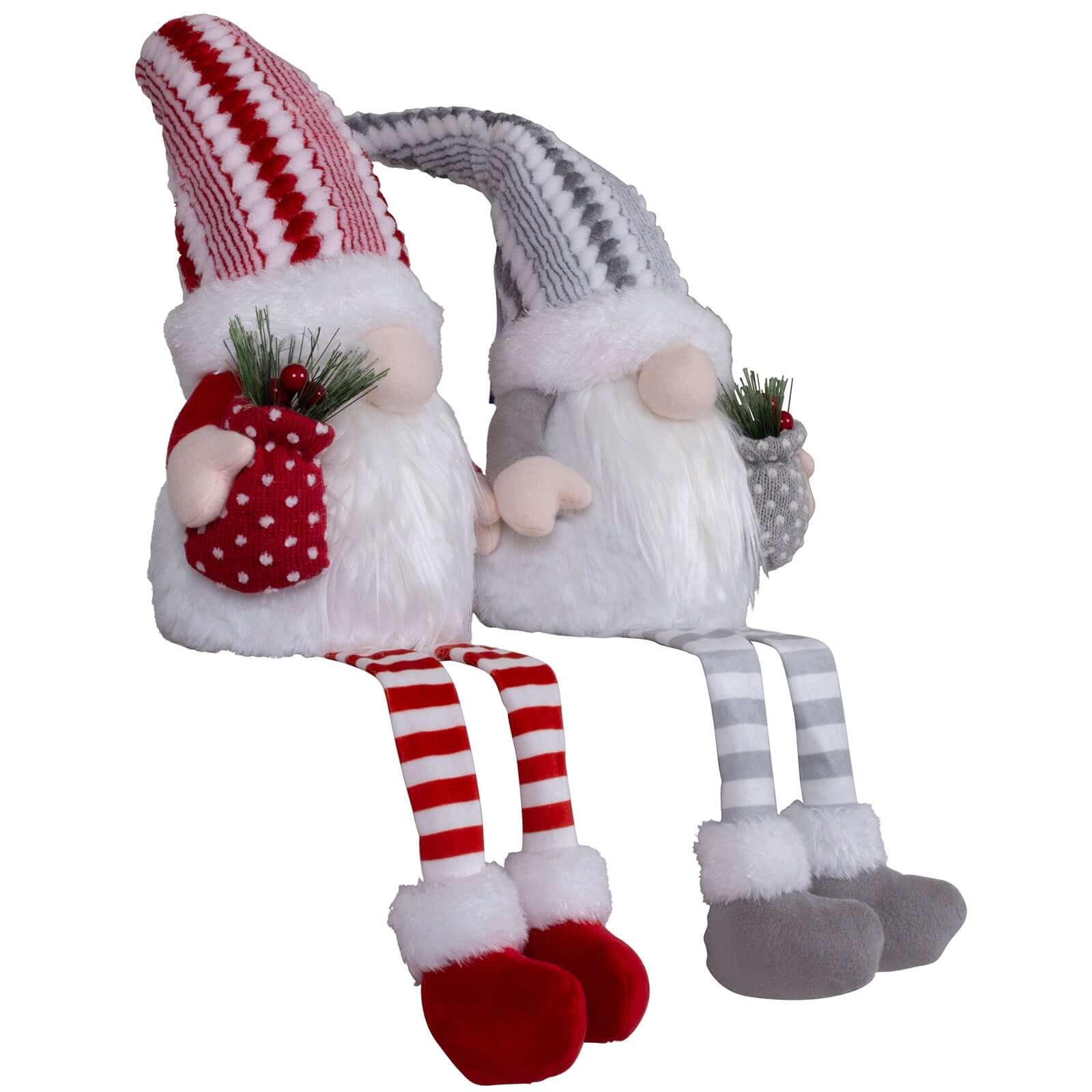 Wichtel mit LED 30cm (70cm) Kantenhocker, 2 Stück