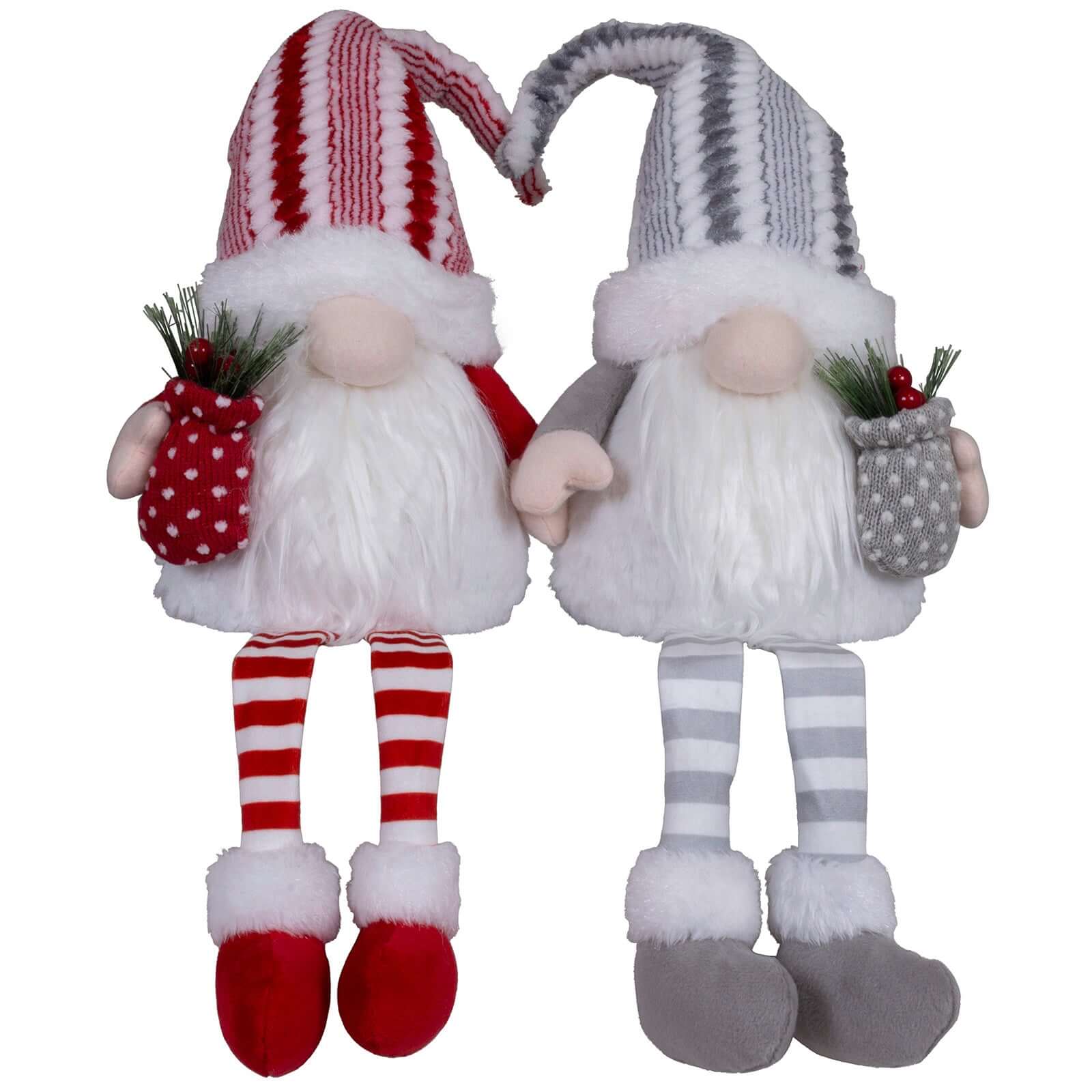 Wichtel mit LED 30cm (70cm) Kantenhocker, 2 Stück