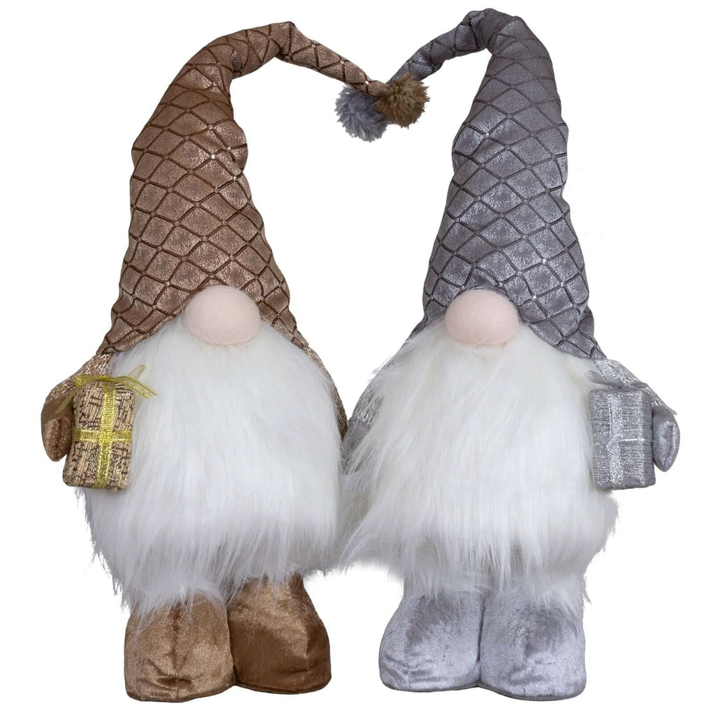 Wichtel mit LED 36cm (61cm) stehend, 2 Stück