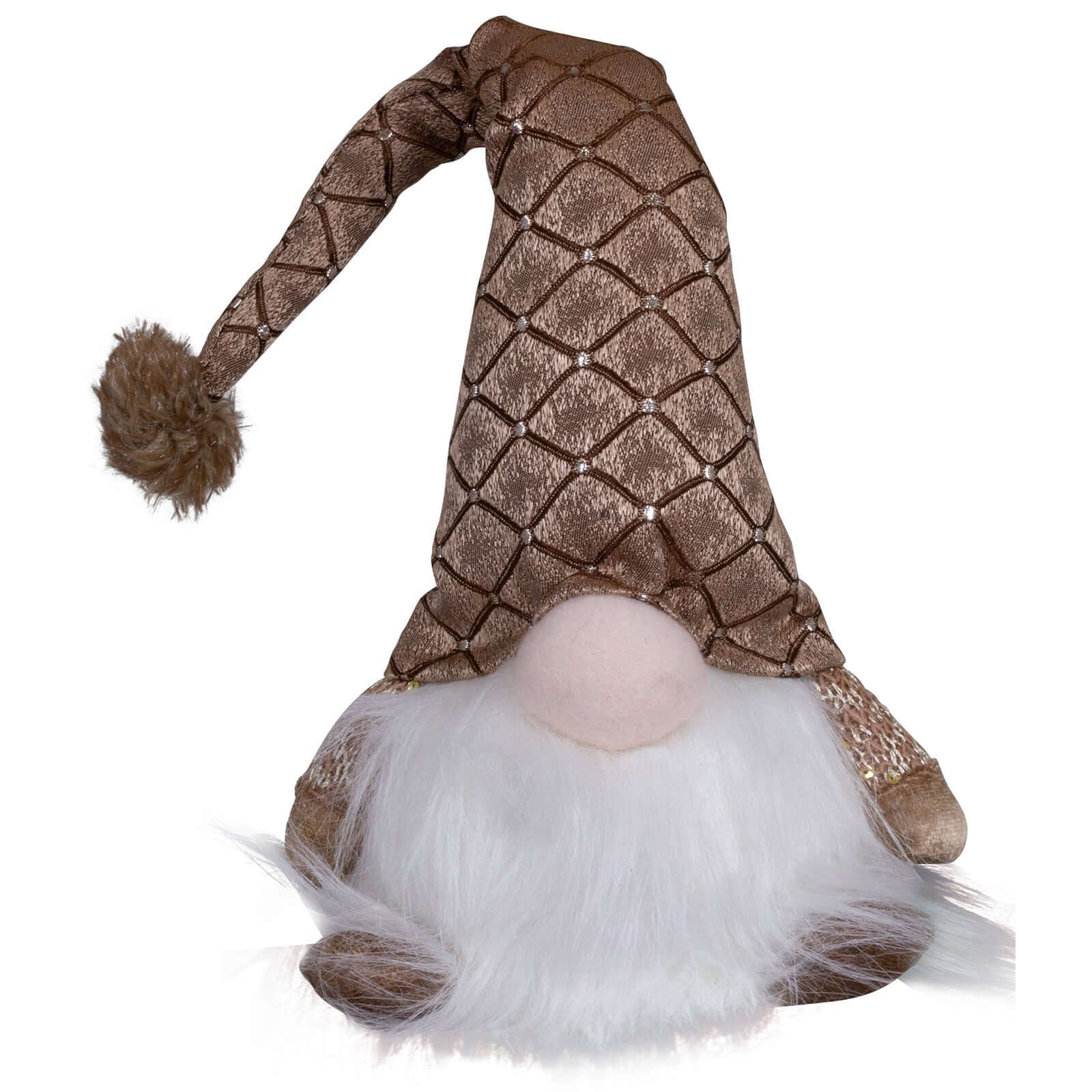 Wichtel mit LED 20cm (40cm) sitzend, 2 Stück