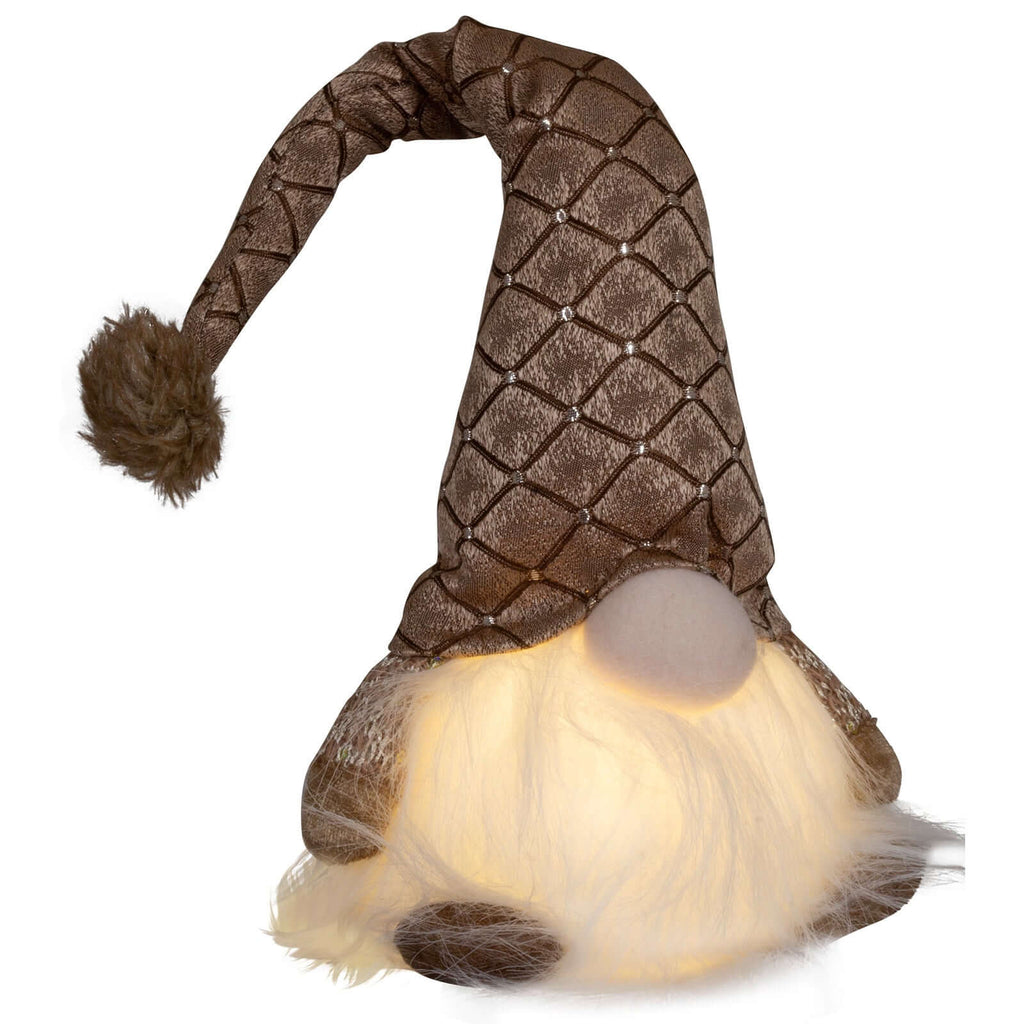 Wichtel mit LED 20cm (40cm) sitzend, 2 Stück