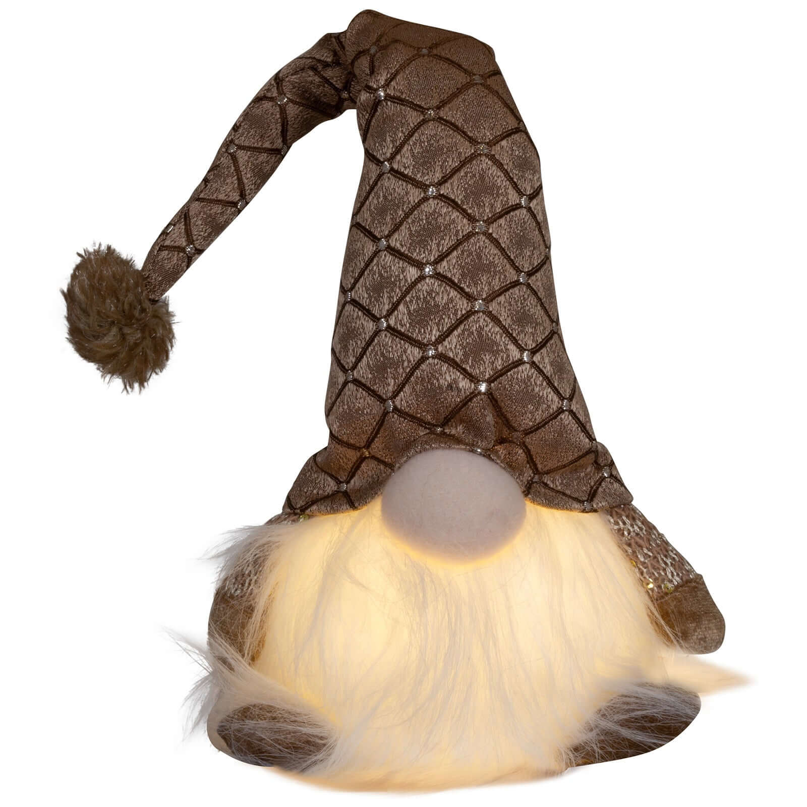 Wichtel mit LED 20cm (40cm) sitzend, 2 Stück