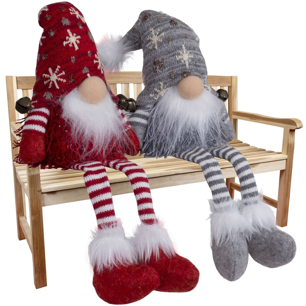 Wichtel mit LED 17cm (50cm) Kantenhocker, 2 Stück