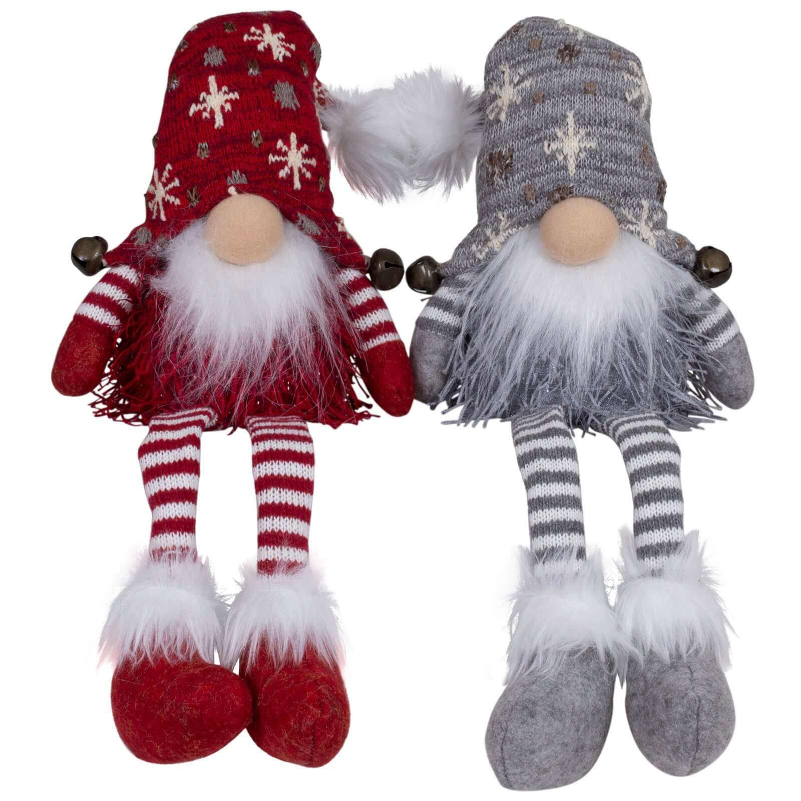 Wichtel mit LED 17cm (50cm) Kantenhocker, 2 Stück